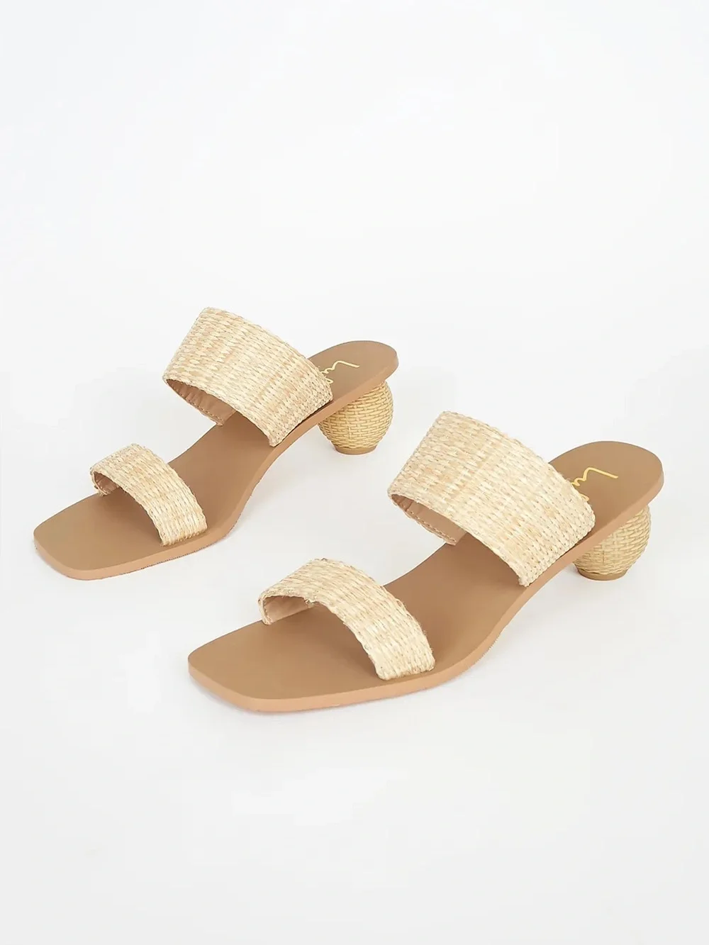 Lulus Vinessa Light Natural High Heel Slide Sandals